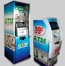 ATM machine graphic enclosure